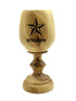 Olive Wood engraved communion cup